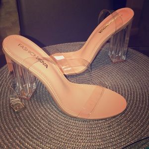 Transparent Chunky Heels - Worn for only 2 hours